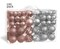 R N' D Toys 100 Rose Gold and Silver Christmas Ornament Balls Shatterproof + 100 Metal Ornament Hooks, Hanging Ornaments for Indoor/Outdoor Christmas Tree, Holiday Party, Home Décor